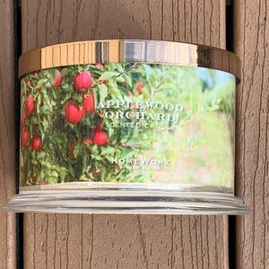 🆕HARRY SLATKIN HOMEWORX “APPLEWOOD ORCHARD” 4-WICK 18oz CANDLE NWT!
